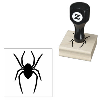 Simple Spider Insect Bug Silhouette Shape Rubber Stamp