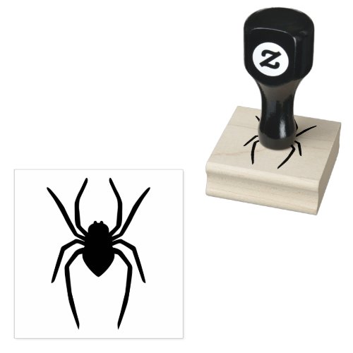Simple Spider Insect Bug Silhouette Shape Rubber Stamp