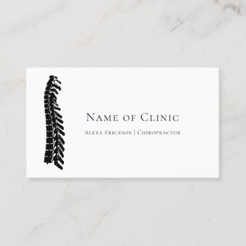 Simple Spine Chiropractor Appointment Reminder by GirlyBusinessCards at Zazzle