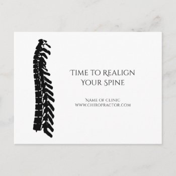 Simple Spine Chiropractor Appointment Reminder Postcard by GirlyBusinessCards at Zazzle