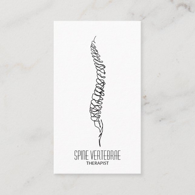 simple Spine vertebrae orthopedic doctor Business Card (Front)