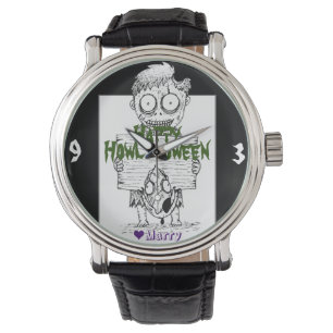 Simple Spooky Halloween Family Happy Howl-oween Watch