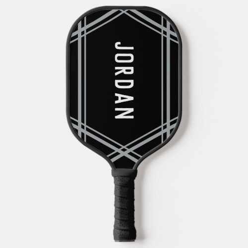 Simple Sporty Stripes Name Your Color Right Pickleball Paddle