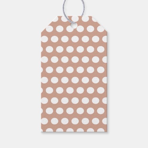 Simple Spotted Beige Gift Tags