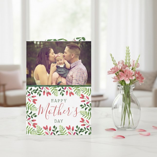 Simple Spring Blossom Photo Mother's Day Card (Creator Uploaded)