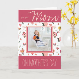 Simple Spring Floral with Photo Mother's Day Card