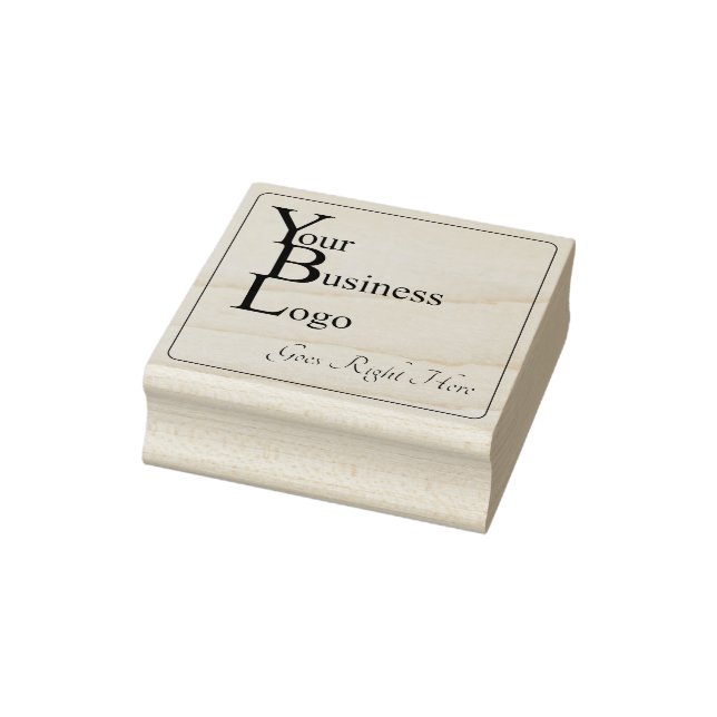 Simple Square Black Ink Business Logo Modern Rubber Stamp (Stamp)