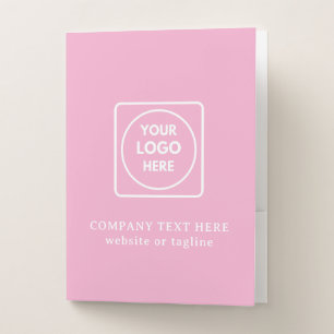 Simple Square Custom Business Logo Branding Binder Pocket Folder