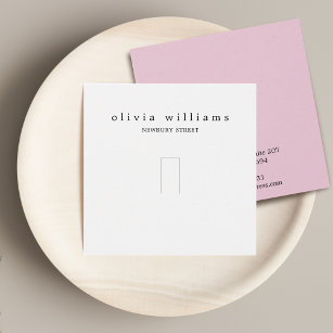 Simple Square Pink Ring Jewelry Display Card