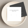 Simple Square White Stud Earring Display Card