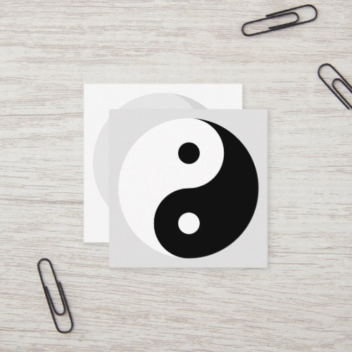 Simple square Yin Yang logo business card template
