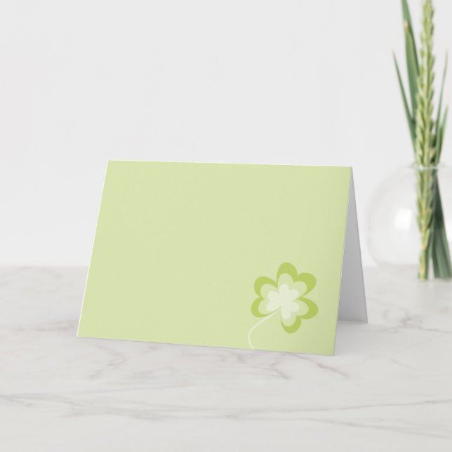 Simple St. Patrick's Day Shamrock Card (Front)