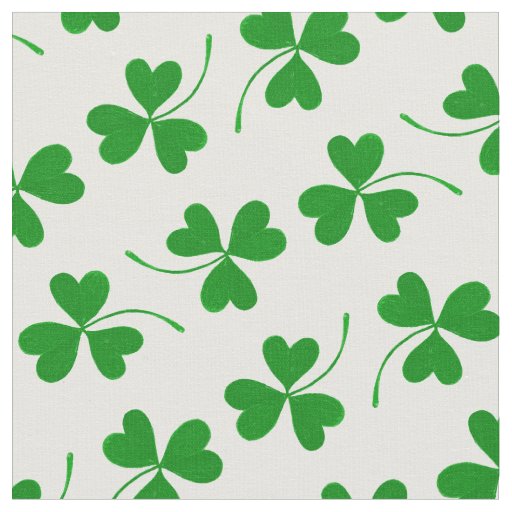 Simple St Patrick's Day Shamrock Pattern - Green Fabric