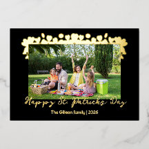 Simple St patricks day Shamrocks family photo