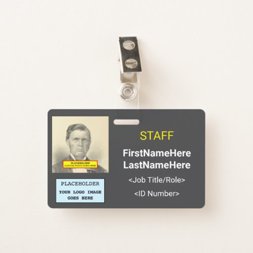 Simple Staff Member ID Badge