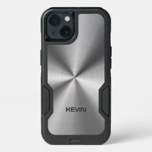 Simple Stainless Steel Metallic Texture iPhone 13 Case