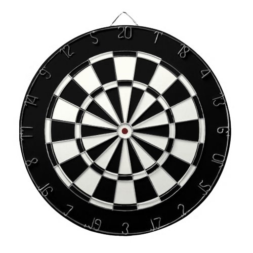 Simple Standard Black And White Dartboard