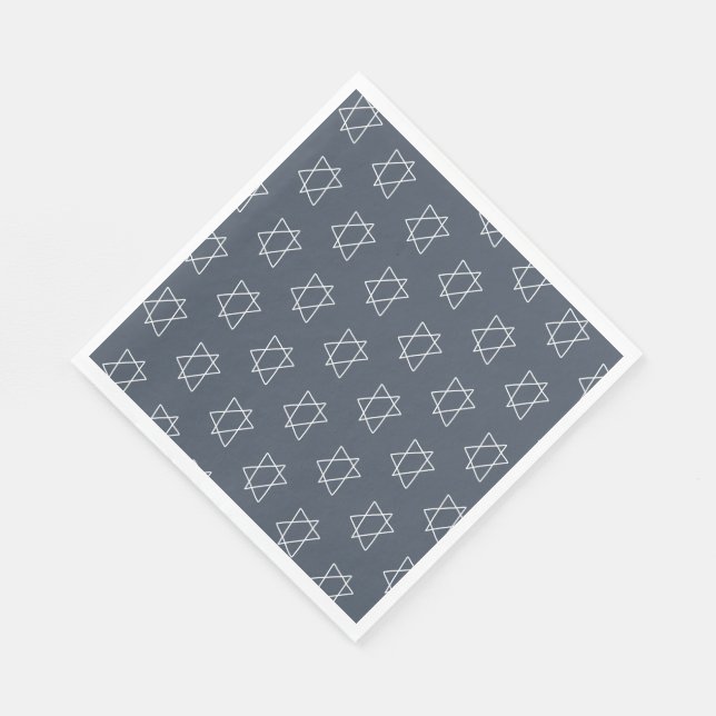 Simple Star of David B'nai Bat Bar Mitzvah Jewish  Napkins (Corner)