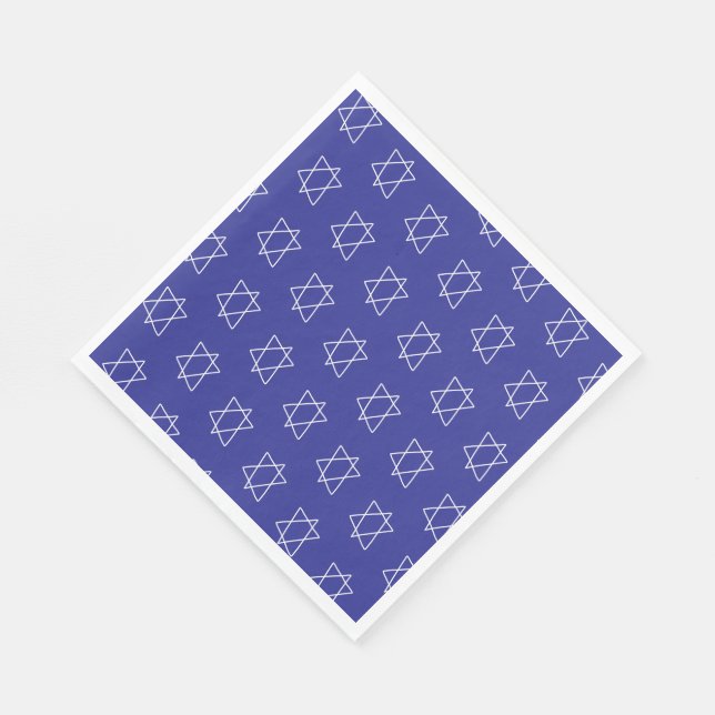 Simple Star of David B'nai Bat Bar Mitzvah Jewish  Napkins (Corner)
