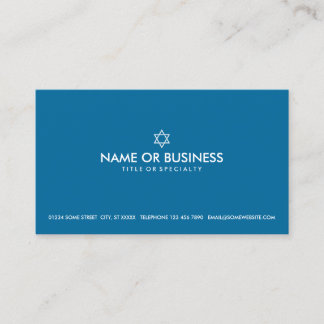 simple star of david business card