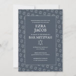 Simple Star of David Custom B'nai Bat Bar Mitzvah  Invitation<br><div class="desc">Perfect card to announce a bar mitzvah, bat mitzvah or other Jewish celebration! Hand made art for you! FULLY CUSTOMIZABLE! Click on “Personalize” above to edit the text. Click "edit using design tool" to adjust the fonts, colors and placements and to delete the back side design if you prefer. Also...</div>