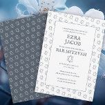 Simple Star of David Custom B'nai Bat Bar Mitzvah  Invitation<br><div class="desc">Perfect card to announce a bar mitzvah, bat mitzvah or other Jewish celebration! Hand made art for you! FULLY CUSTOMIZABLE! Click on “Personalize” above to edit the text. Click "edit using design tool" to adjust the fonts, colors and placements and to delete the back side design if you prefer. Also...</div>