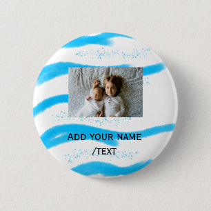 simple star sparkle glitter add photo custom text  button