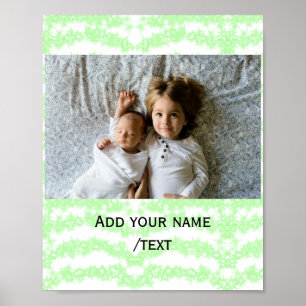 simple star sparkle glitter add photo custom text poster