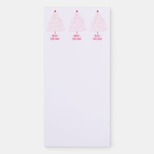 Simple Star Tree Mid Mod Merry Christmas  Magnetic Notepad