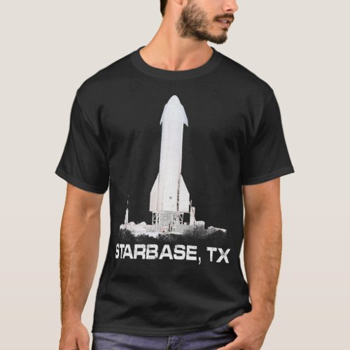 Simple Starbase TX Spaceship Graphic  T_Shirt