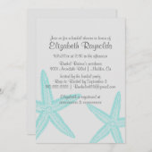 Simple Starfish Bridal Shower Invitations (Front/Back)