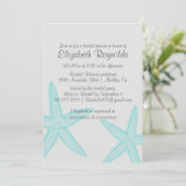 Simple Starfish Bridal Shower Invitations (Standing Front)