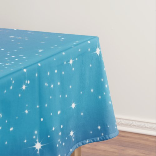 Simple Stars on Blue Gradient Background Tablecloth