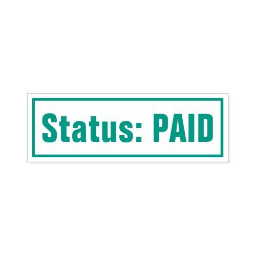 Simple Status PAID Rubber Stamp