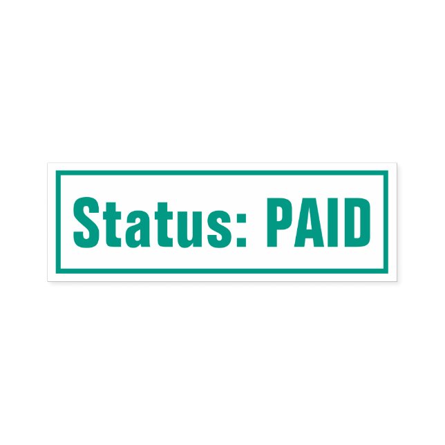Simple "Status: PAID" Rubber Stamp (Design)