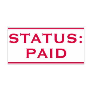 Simple "STATUS: PAID" Rubber Stamp