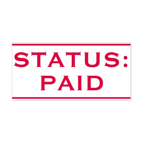 Simple STATUS PAID Rubber Stamp