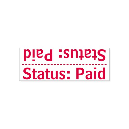 Simple Status Paid Rubber Stamp