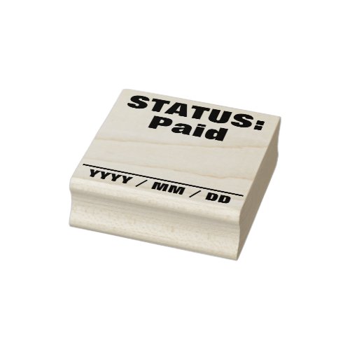 Simple STATUS Paid Rubber Stamp