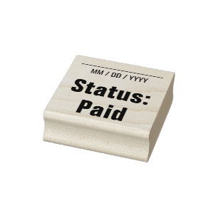 Simple "Status: Paid" Rubber Stamp