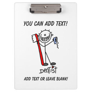Simple Stick Figure Dentist Clipboard