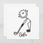 Simple Stick Figure Golfer (Front/Back)