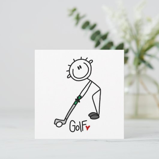 Simple Stick Figure Golfer (Standing Front)