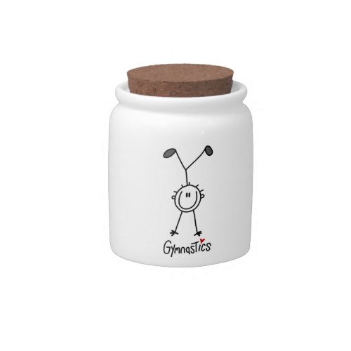 Simple Stick Figure Gymnast Candy Jar