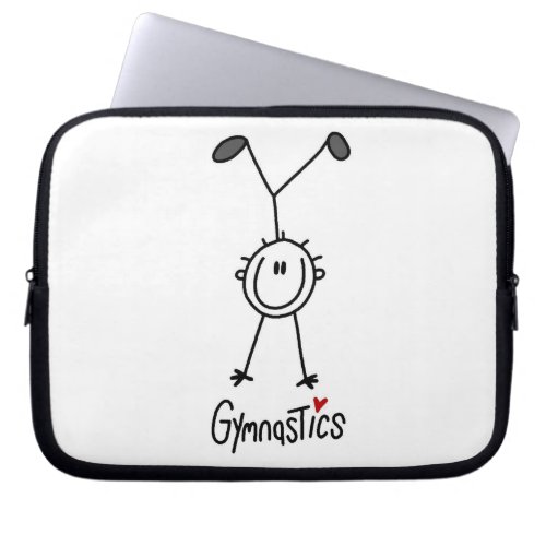 Simple Stick Figure Gymnast Laptop Sleeve