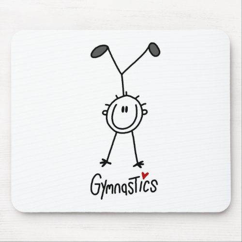 Simple Stick Figure Gymnast Mouse Pad