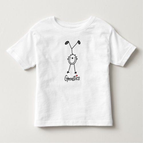 Simple Stick Figure Gymnast Toddler T_shirt