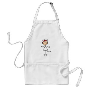 Simple Stick Figure Nurse T-shirts and Gifts Adult Apron