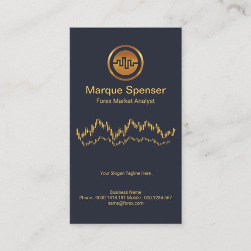 Simple Stock Exchange Graph Investment Manager Business Card