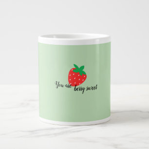 Simple Strawberry design Giant Coffee Mug